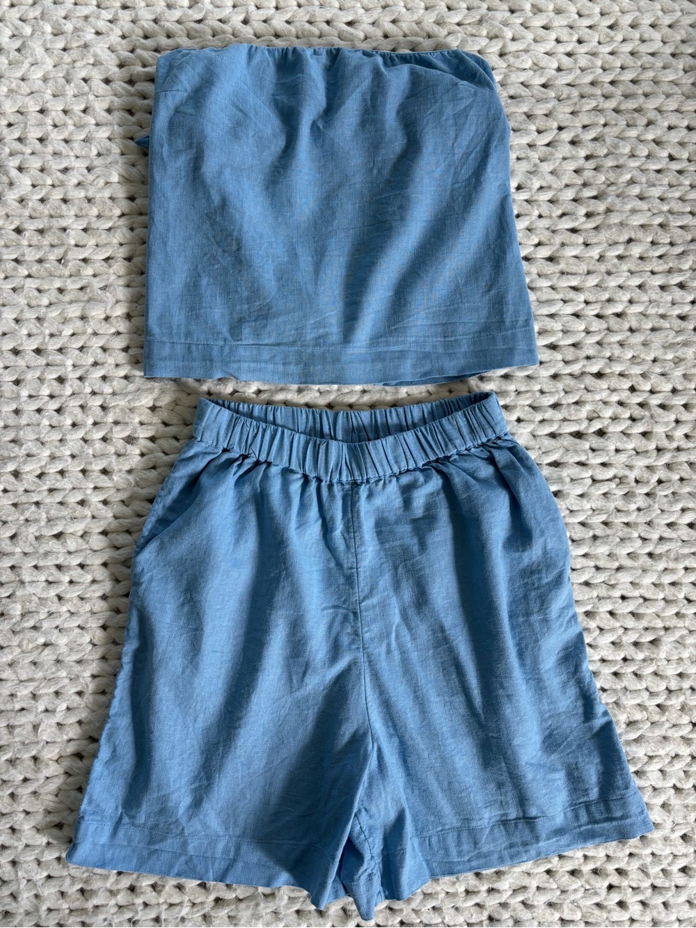 Free People Women’s Blue Cotton-Linen Two-Piece Set #summer - Picture 1 of 4